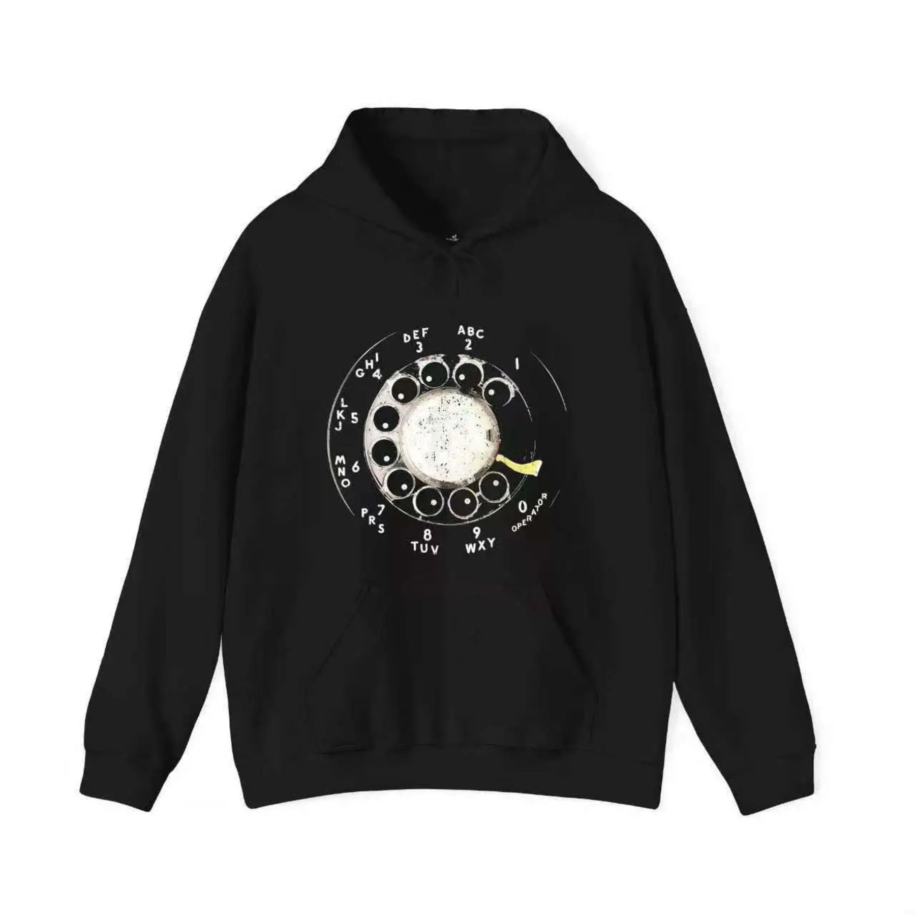 Vintage Rotary Phone Dial Shirt – Retro Analog Technology Hoodie, 100% Cotton Nostalgic Sweatshirt, Classic Tech Graphic Top for Men & Women