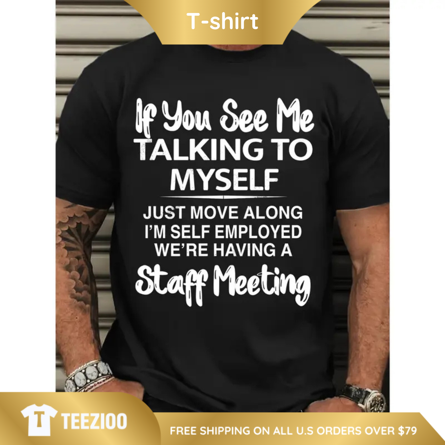Funny "Talking To Myself" Men's Graphic Tee