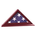 Flags Connections - 3'x5' Flag Display Case, Shadow Box (Not for Burial Funeral Flag), Solid Wood, Cherry Finish.