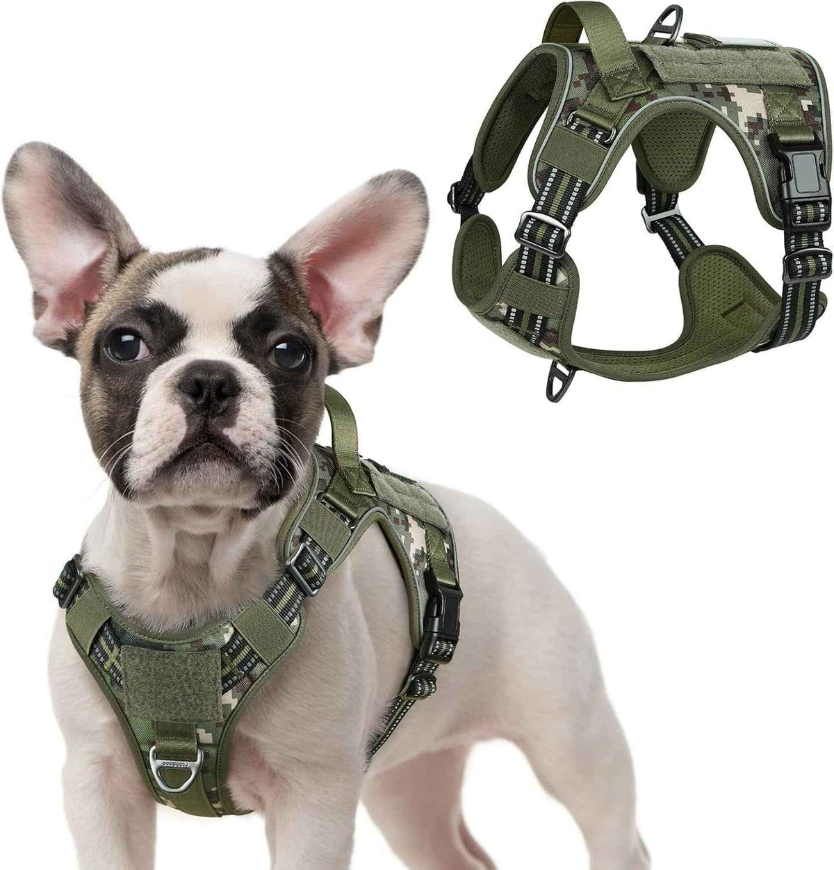 No-Pull Tactical Dog Harness MOLLE Vest with Handle