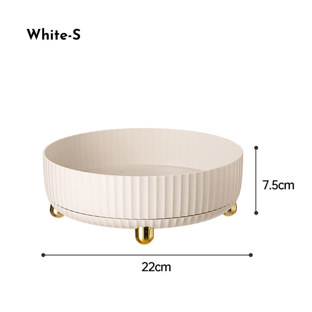 Makeup Perfume Organizer Tray 360 Degree Rotating Lazy Susan Skincare Lotion Organizer Spinning Cosmetics Storage For Dresser, Vanity, Bathroom Countertop