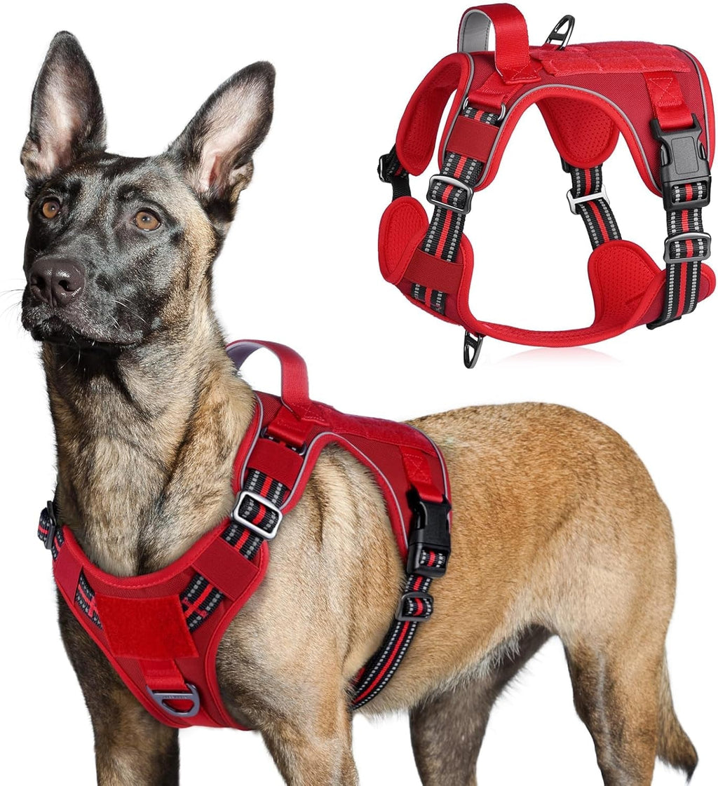 No-Pull Tactical Dog Harness MOLLE Vest for Medium & Large Dogs