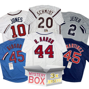 3x Hall of Famers Autographed/Signed Baseball Jerseys Mystery Box with PSA JSA or Beckett COA