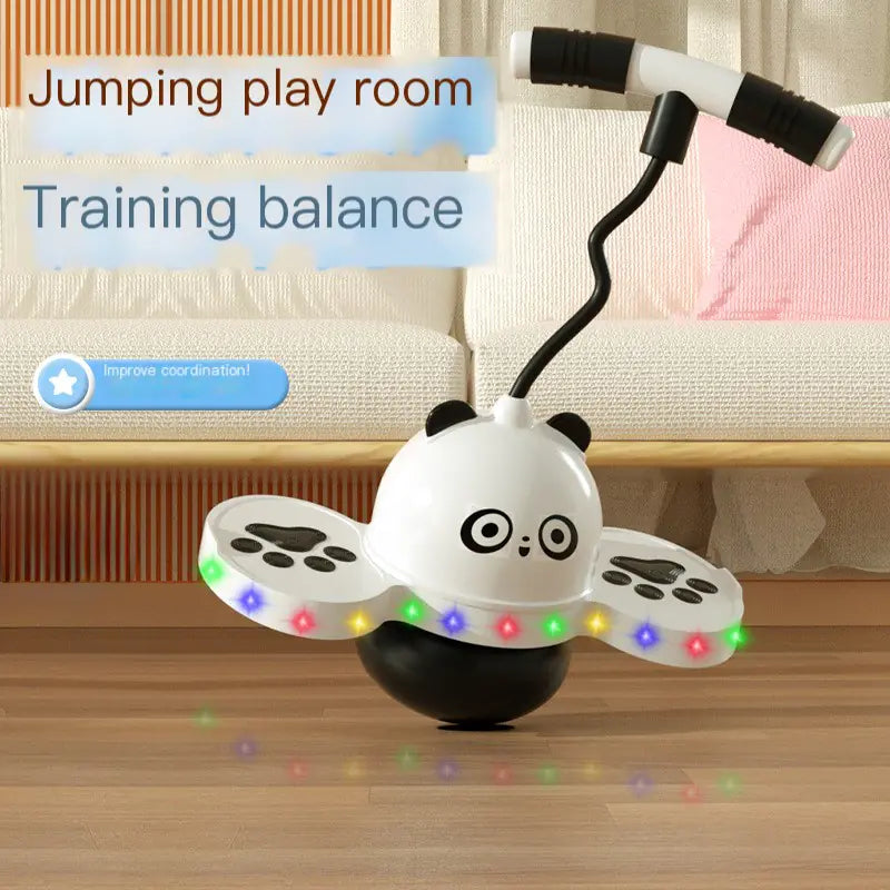 Glowing Panda Bouncing Ball for Kids' Balance Play