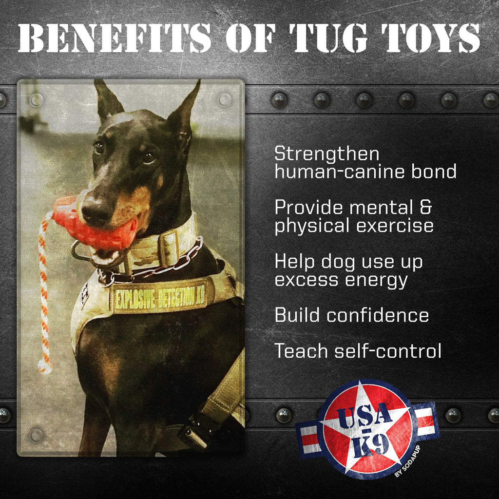 USA-K9 Grenade Rubber Dog Chew Toy | K9 Handler Reward Toy | USA Made