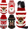 4-Pack Christmas Dog Sweaters, Festive Knit S-XL
