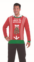 Forum Novelties Festive Ugly Christmas Sweater Kiss Me Mistletoe LG