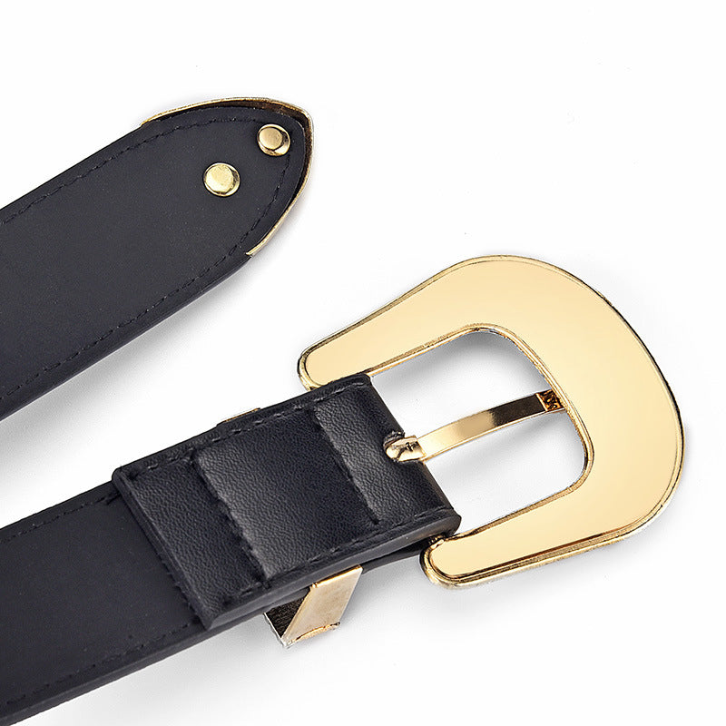 Fashion Retro All-match Carved Buckle European And American Belt