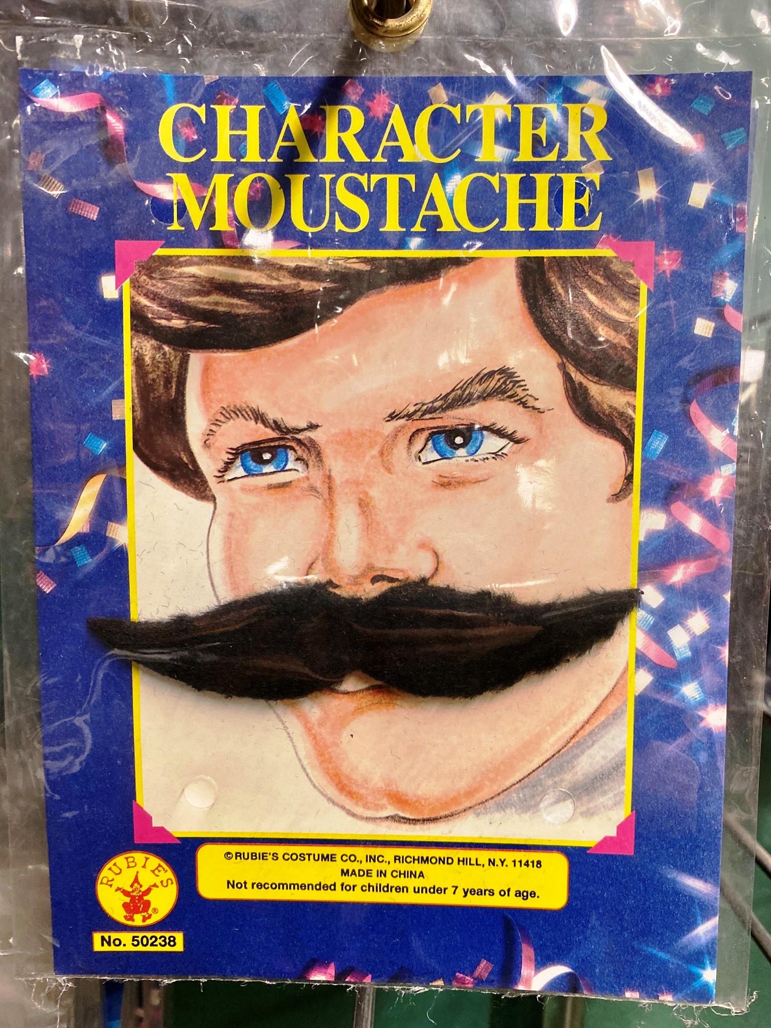 Wing Character Mustache Black