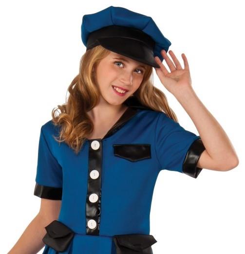 Police Officer Lady Cop Girls Halloween Dress Up Costume Child Small