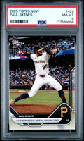 Graded 2025 Topps Now Paul Skenes #428 Baseball Card PSA 8 Near Mint