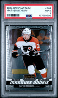 Graded 2024 O-Pee-Chee Platinum Matvei Michkov #264 Rookie RC Hockey Card PSA 9 Mint