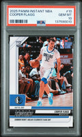 Graded 2025 Panini Instant Cooper Flagg #10 Rookie RC Basketball Card PSA 10 Gem Mint