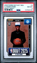 Graded 2025 Panini Instant VJ Edgecombe #3 Draft Night Rookie RC Basketball Card PSA 8 Near Mint