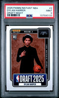 Graded 2025 Panini Instant Dylan Harper #2 Draft Night Rookie RC Basketball Card PSA 9 Mint