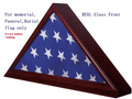 Solid Beech Wood Flag Display Case for 5"X 9.5" Burial/Funeral/Veteran Memorial Cherry