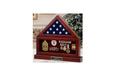 Flag Display Case, Flag Medal and Base - 3' x 5' flag