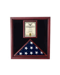 Flag and Document Case - Vertical 8 1/2 x 11 Document - Cherry