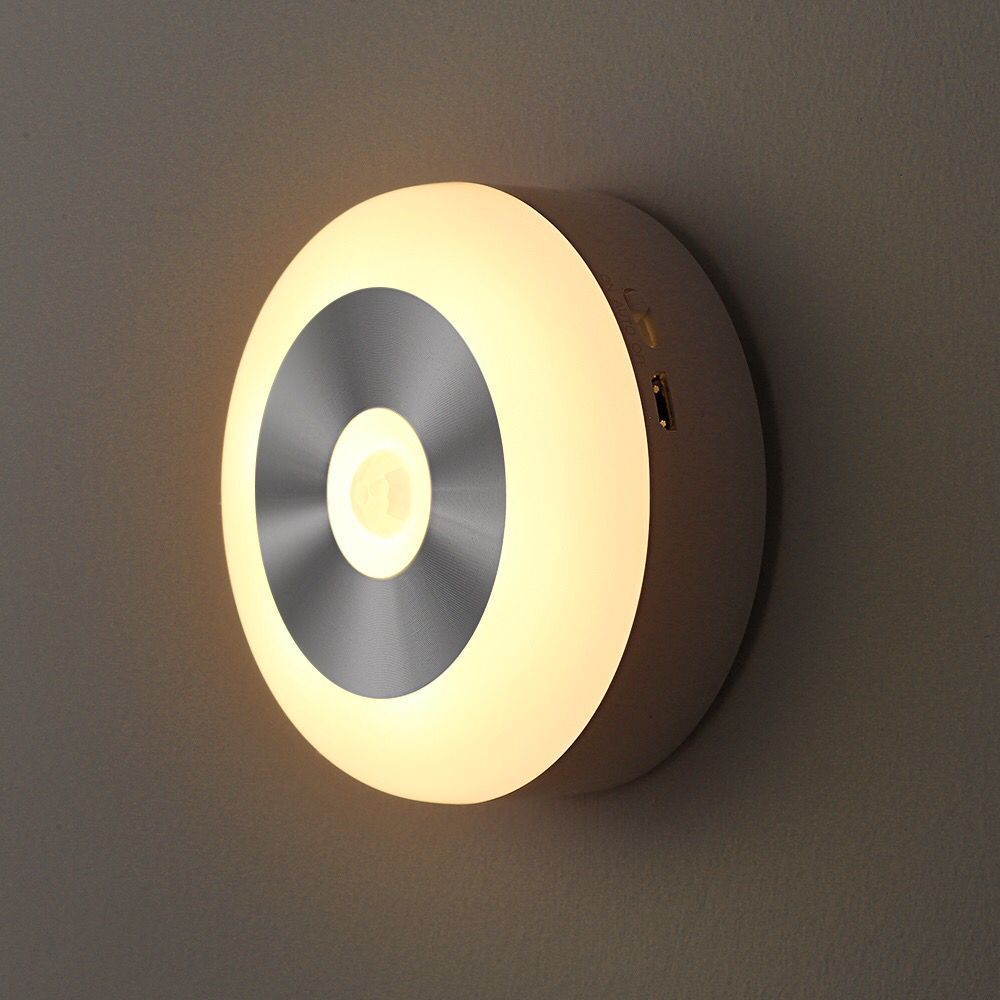 LED Motion Sensor Night Light with Touch Sensor, 0.8W Plug-Free
