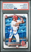 Graded 2025 Topps Bowman JJ Wetherholt #BP-22 Prospects Rookie RC Baseball Card PSA 9 Auto Grade Mint