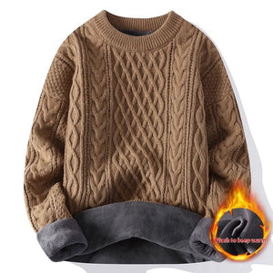 Khaki Round Neck Cashmere