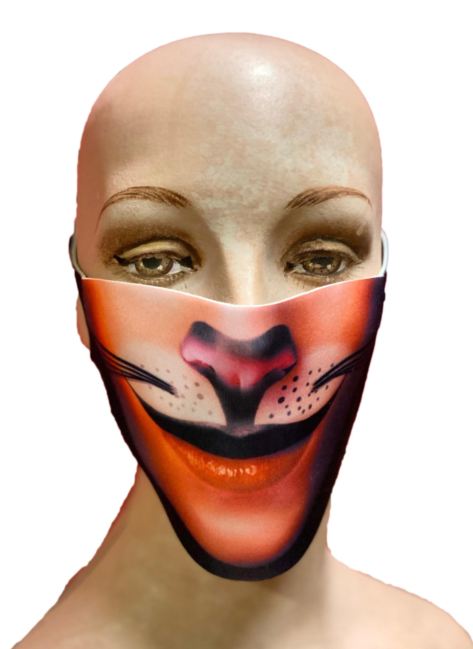 Reusable Halloween Face Cover Cat Design Cute Face Mask