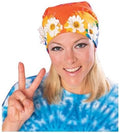 Feeling Groovy Tyedye Hippie Bandana with Daisies
