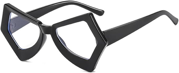 Vintage Polygon Irregular Cat Eye Adult Clear Blue Light Blocking Glasses