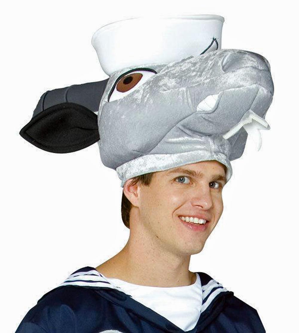 Navy Goat Hat Head Piece Military Mascot Adult