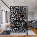 Metal Outdoor Privacy Screen 76x48 Inch, Freestanding Decorative Garden Panel