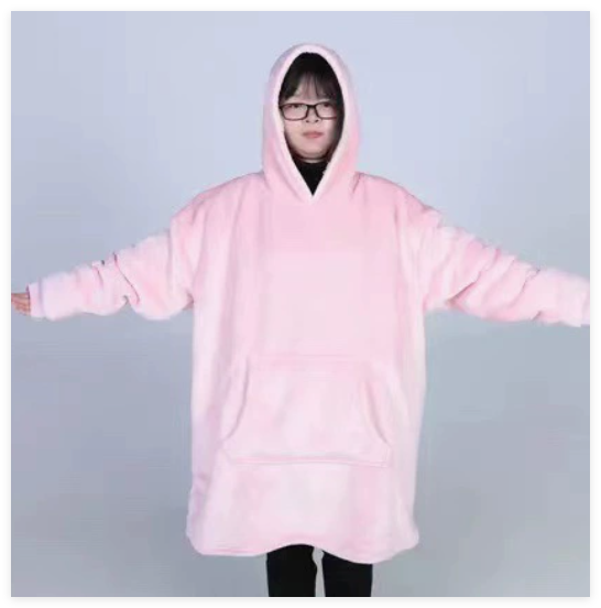 Amazon Thick Cozy Blanket with Hooded Robe for Comfort