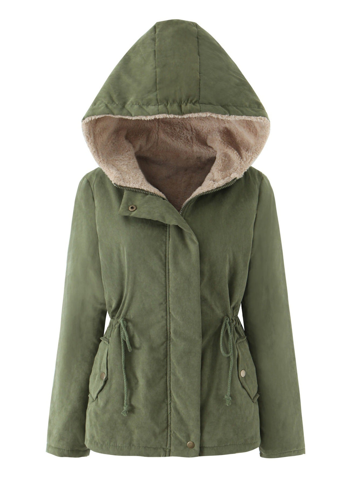 Womens Warm Hooded Cotton-Padded Coat