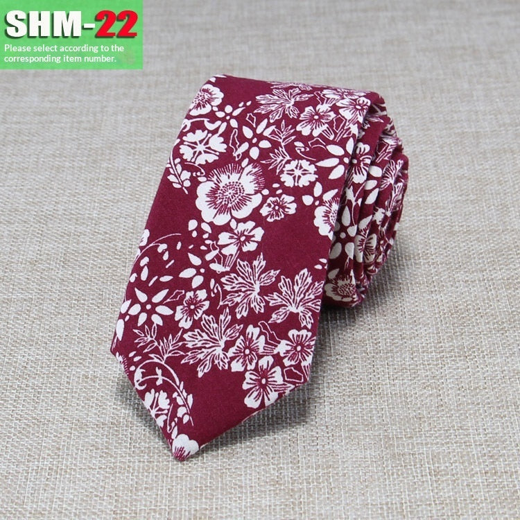 Narrow Casual Patterned Tie For Men