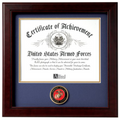 Flag Connections United States Marine Corps Certificate of Achievement Frame.