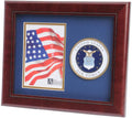 US Air Force Medallion Portrait Picture Frame - 4 x 6 Picture Opening.