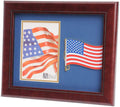 US American Flag Medallion Portrait Picture Frame - 4 x 6 Picture Opening.