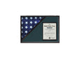 Shadow box for 5' x 9.5' flag with 8.5 x 11 Document holder, Black Finish