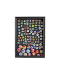 Black Finish Display Case Wall Frame Cabinet for Military Medals, Pins, Patches, Insignia, Ribbons, Brooches