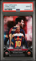 Graded 2025 Topps Now Lamine Yamal #2 FC Barcelona Soccer Card PSA 10 Gem Mint