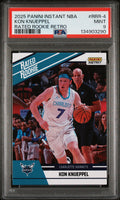 Graded 2025 Panini Instant Kon Knueppel #RRR4 Rated Rookie Retro Rookie RC Basketball Card PSA 9 Mint