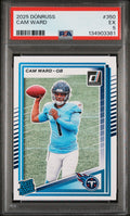 Graded 2025 Panini Donruss Cam Ward #350 Rookie RC Football Card PSA 5 Excellent