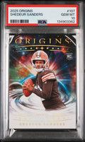 Graded 2025 Panini Origins Shedeur Sanders #107 Rookie RC Football Card PSA 10 Gem Mint