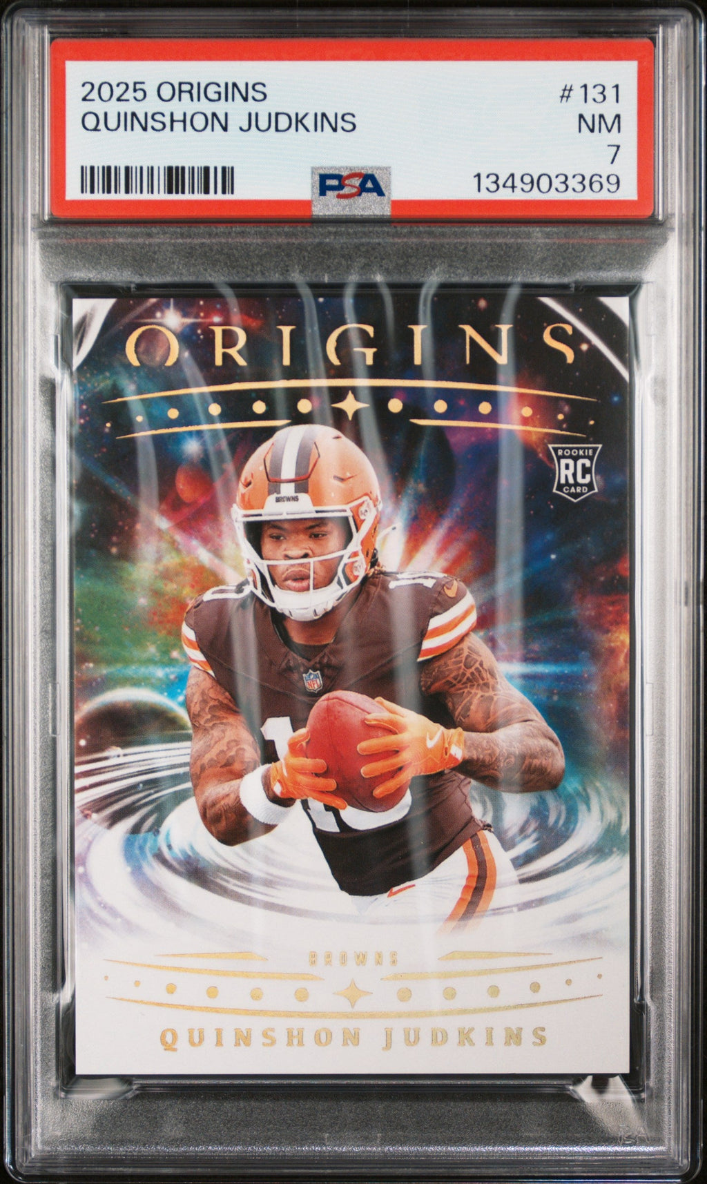 Graded 2025 Panini Origins Quinshon Judkins #131 Rookie RC Football Card PSA 7 Near Mint
