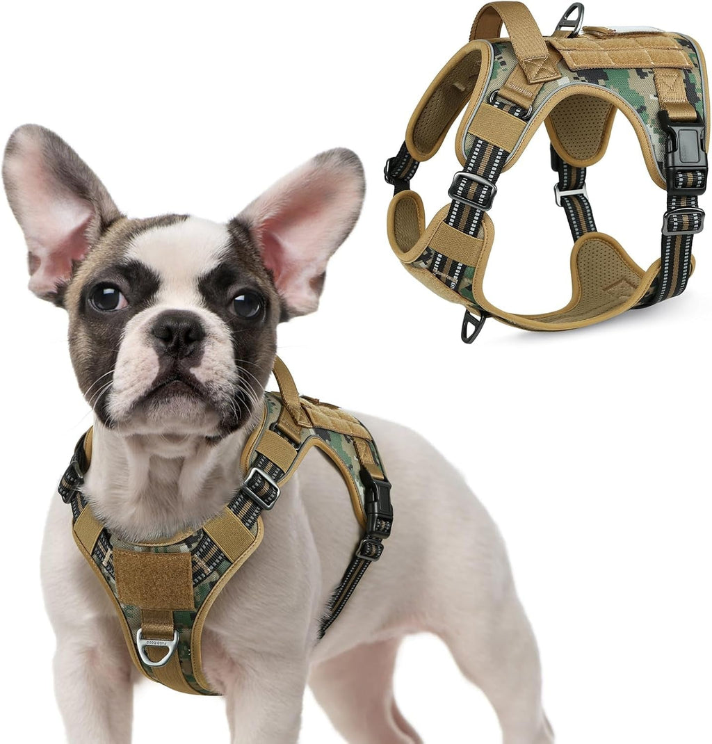 No-Pull Tactical Dog Harness MOLLE Vest for Medium & Large Dogs