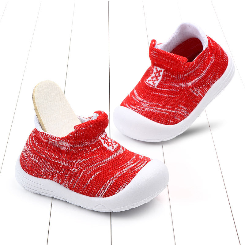 Spring Children''s Single Shoe Soft Sole Walking Shoes Non Slip Breathable Baby Shoes