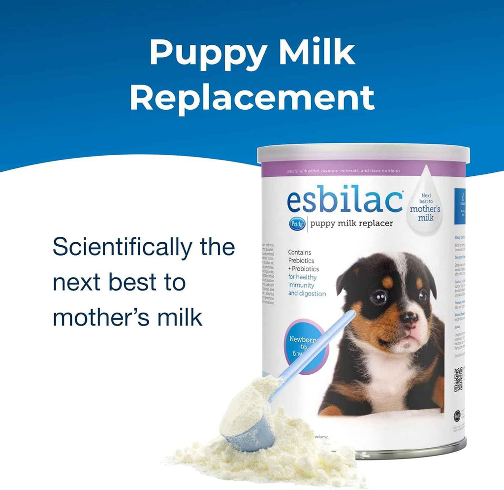 Puppy Milk Replacer 12oz Powder Prebiotics Probiotics Newborn Formula