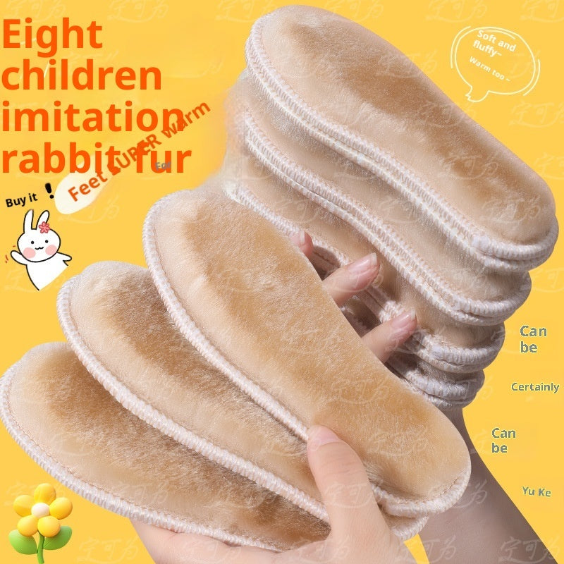 Children's Warm Insole Winter Fleece-lined Thickened Super Soft Sweat Absorbing And Deodorant