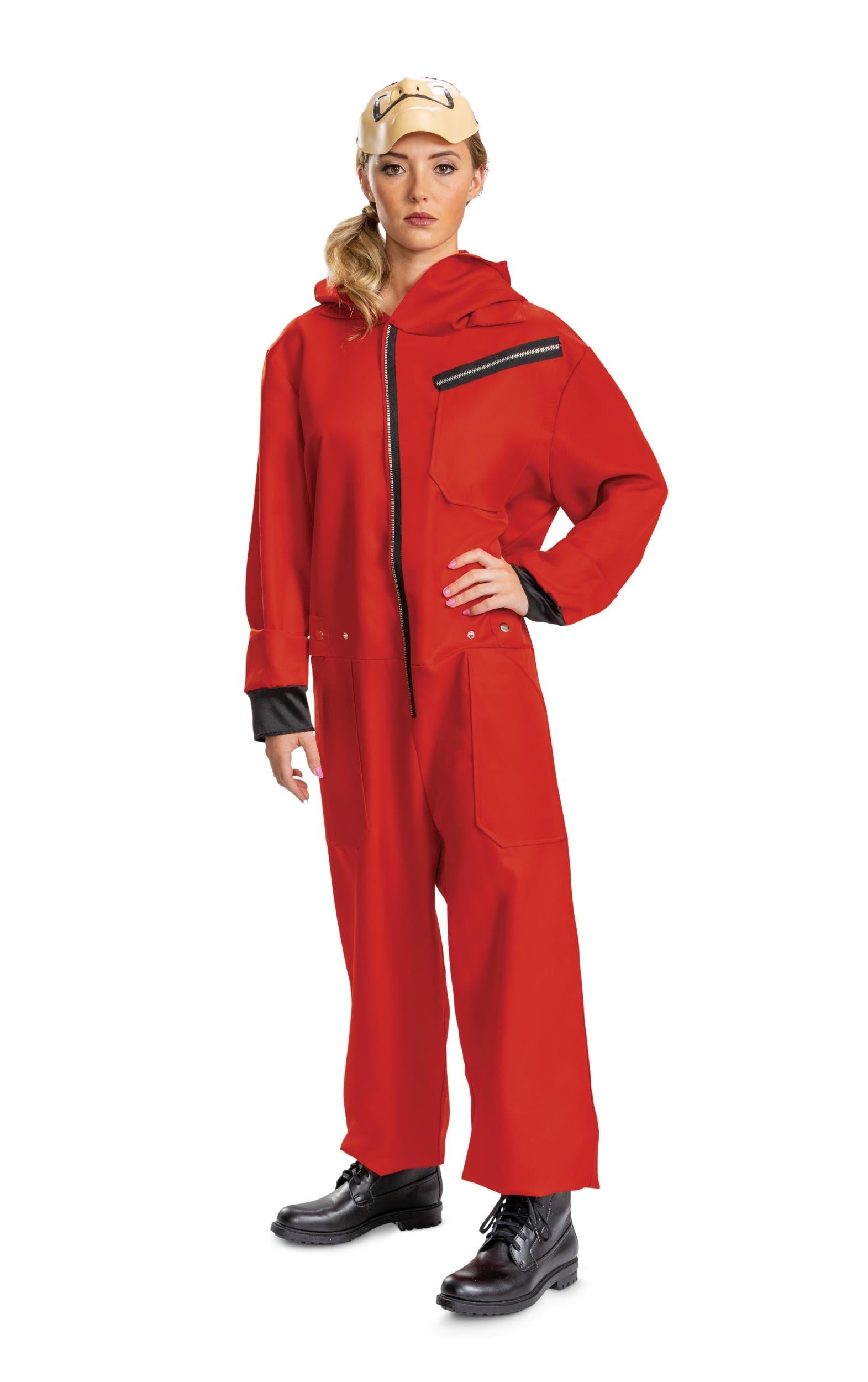 Money Heist Salvador Dali Adult Jumpsuit Deluxe Adult Costume Medium 38-40