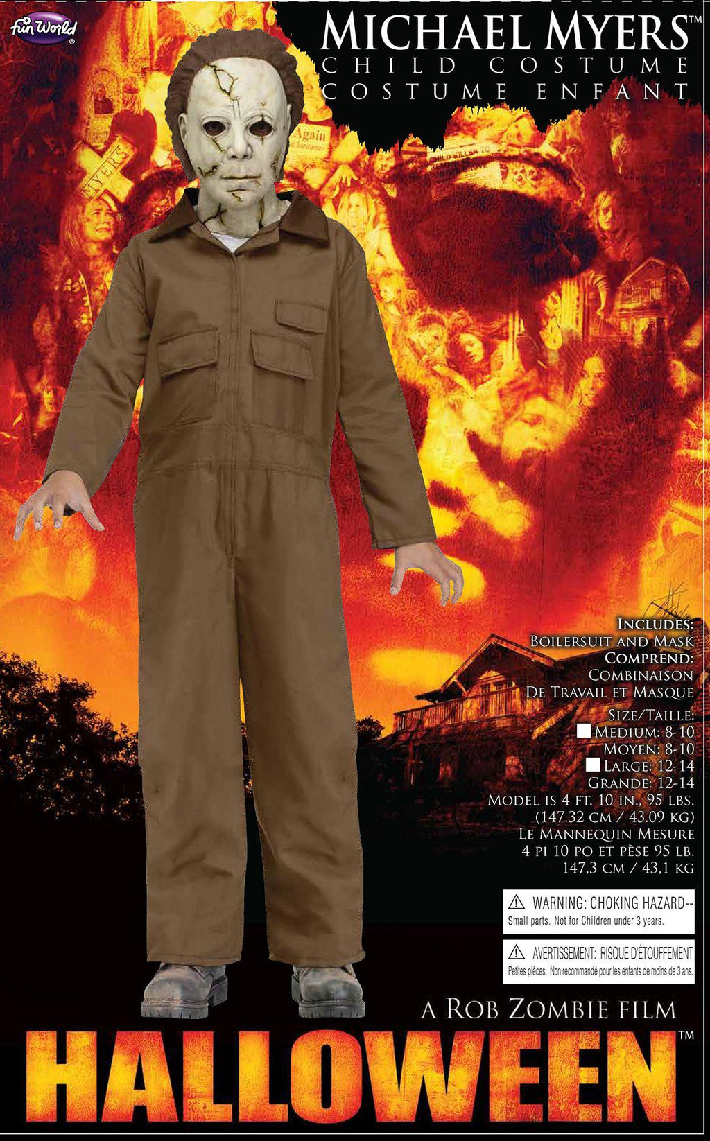 Rob Zombie Michael Myers Halloween Child Costume Large 12-14