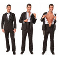 Instant Zip Up Stripper Tuxedo Adult X-Large